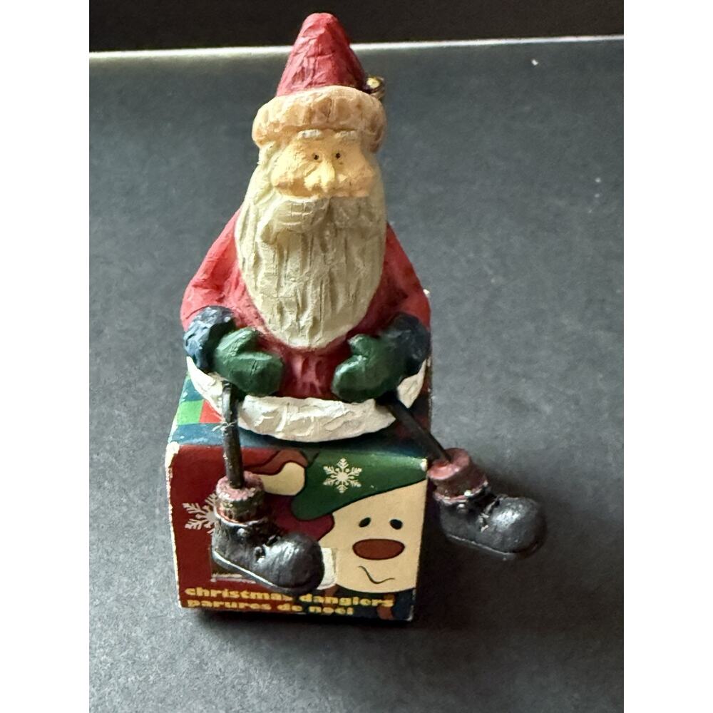 Santa Dangler Cork Wine Stopper Christmas Hand Painted MSC International